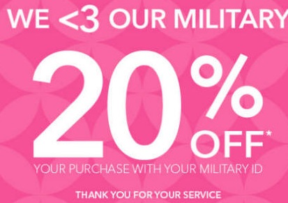 we love our miilitary and offer a discount 20 percent off with military identification